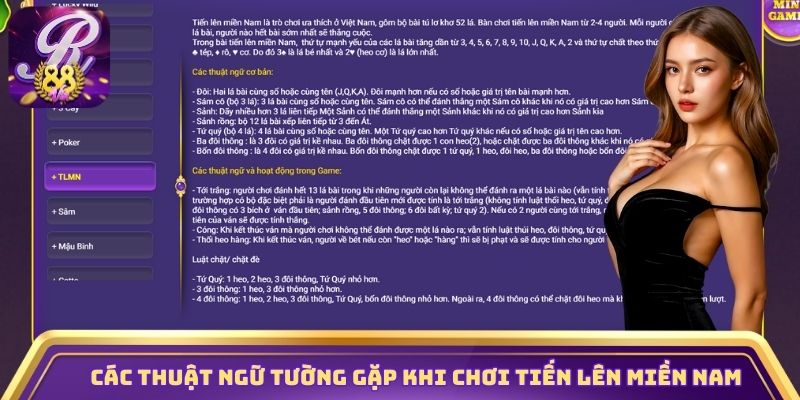 Các thuật ngữ thường gặp khi chơi Tiến Lên Miền Nam